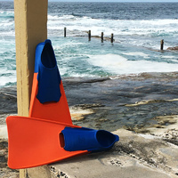 Long Blade Swim Fins - Orange/Blue EF4 Model