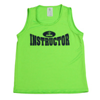 Instructor Logo Singlet - Mock Mesh Polyester Lime EISC