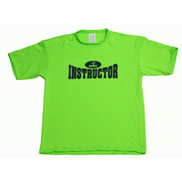 Instructor Logo Tee Short Sleeve Mock Mesh Polyester  - Lime EITD 