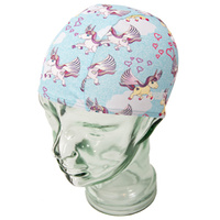 Kids Polyester Print Swim Cap - Ponies