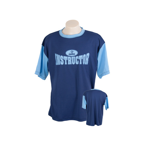 Instructor Logo Tee Short Sleeve Basic Polyester Navy/Sky X-Small EITAXS