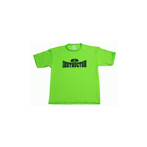 Instructor Logo Mock Mesh Short Sleeve T-Shirt Lime - Size XS EITDXS