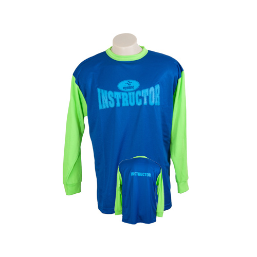 Instructor Logo Tee Long Sleeve Mock Mesh Polyester Royal/Lime X-Small EITKXS