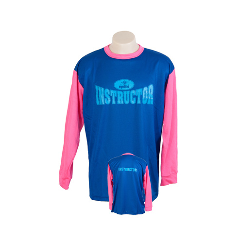 Instructor Logo Tee Long Sleeve Mock Mesh Polyester Royal/Pink X-Small EITLXS
