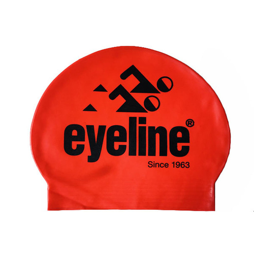Latex Swim Caps Large Logo Neon Red EYSC48